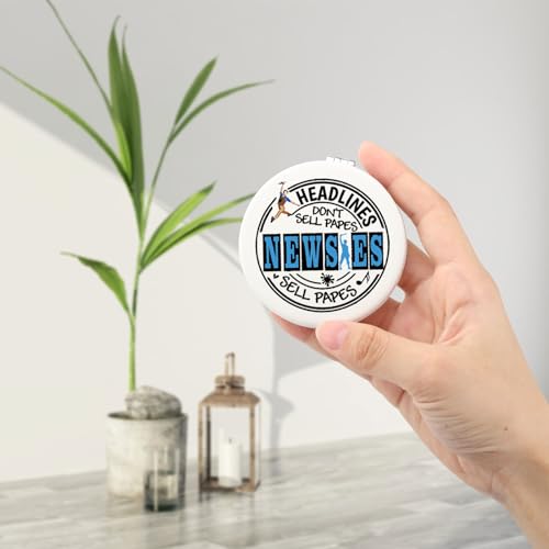 SEIRAA Musical Pocket Mirror Musical Gifts Headlines Don't Sell Papes Sell Papes Musical Compact Mirror (New sies)