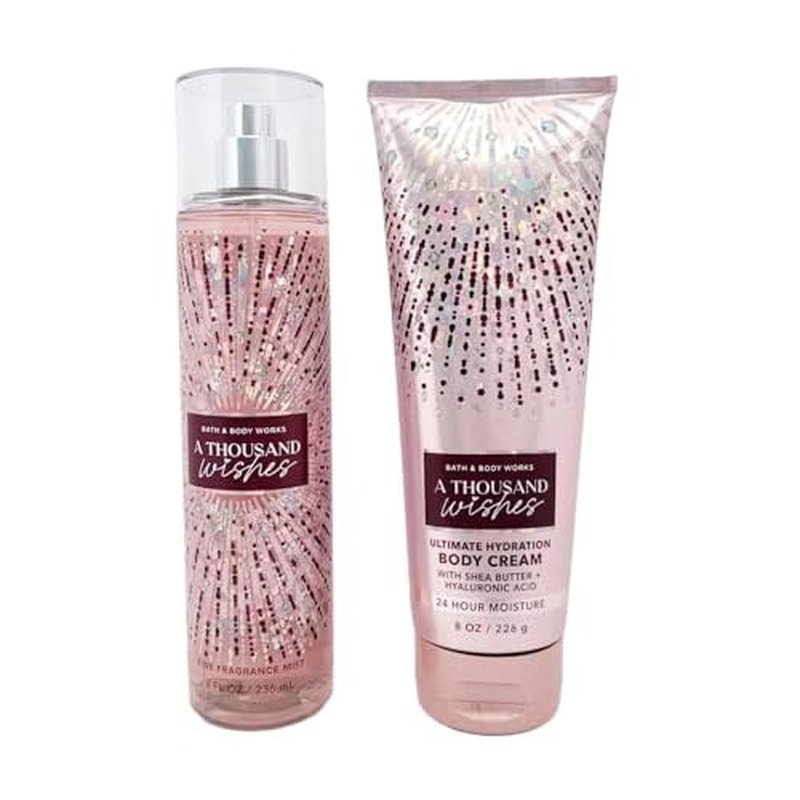 Bath & Body Works - Signature Collection - A Thousand Wishes- Gift Set- Fine Fragrance Mist & Ultra Shea Body Cream by Bath & Body Works