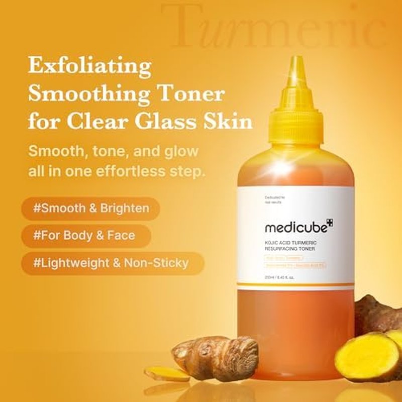 Kojic Acid Clarity Duo - Turmeric Clarifying Pad & Smoothing Toner for Troubled Skin | Face & Body Care