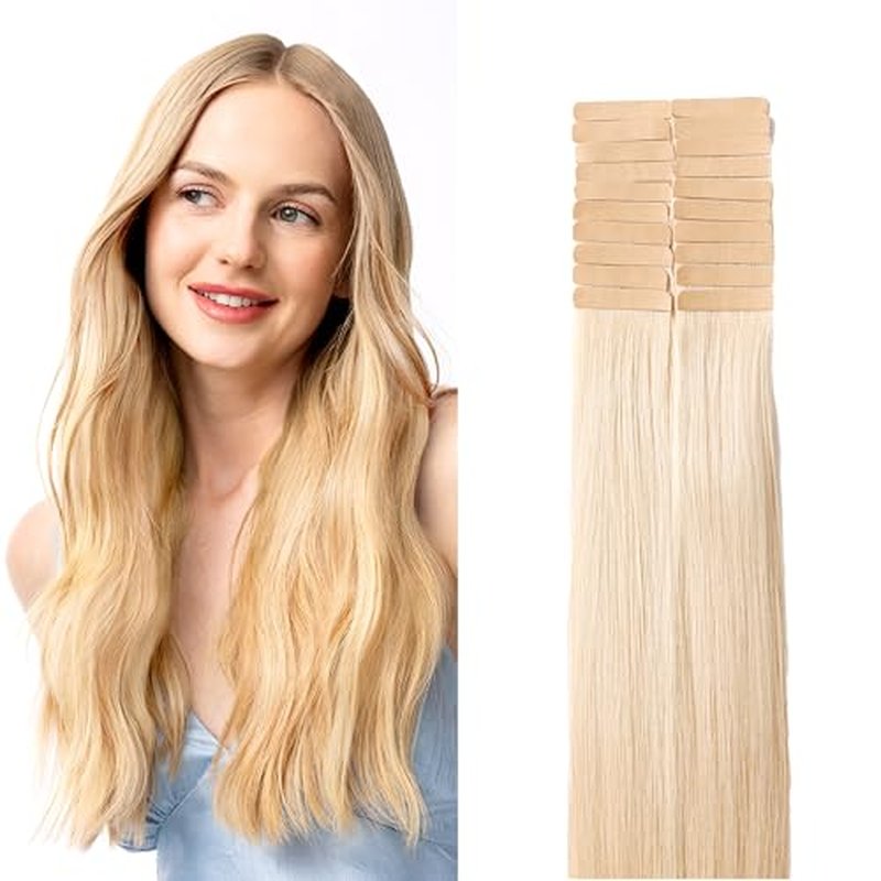Luxy Tape-In Hair Extension Collection 20", 50g, Platinum Pearl Blonde, 20 pieces