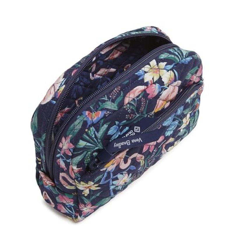 Vera Bradley Women's Cotton Medium Cosmetic Makeup Organizer Bag