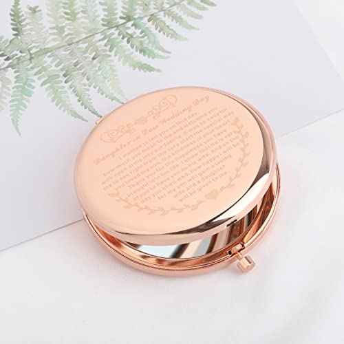 UJIMS Daughter in Law On Your Wedding Day Compact Mirror Marriage Gift for Bride Wedding Gift from Mother in Law (DaughterinLawWeddingMirror)