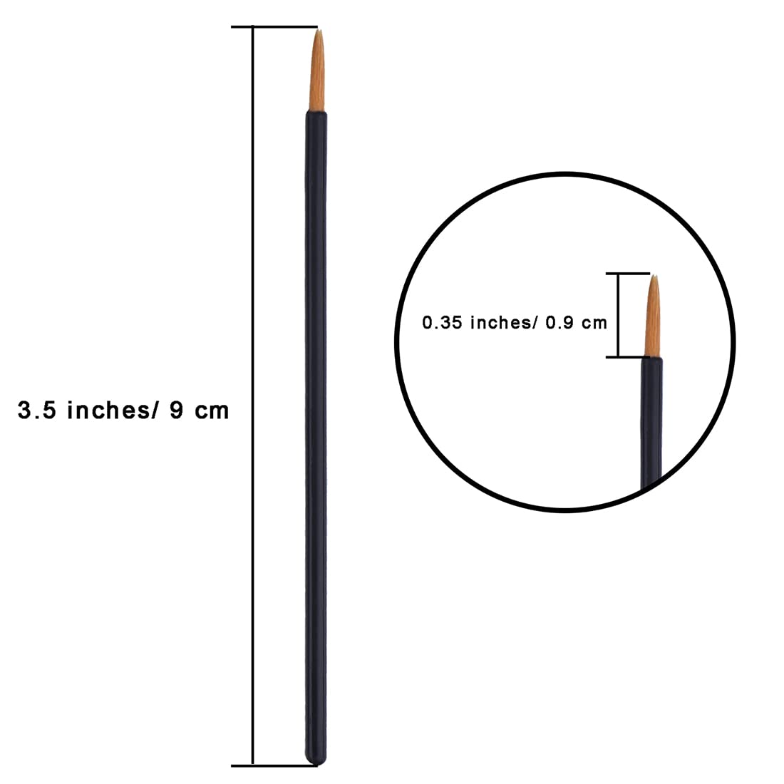 eBoot 100 Pack Disposable Eyeliner Brush Eyelash Serum Brushes Eyeshadow Applicator Eye Lash Wands Makeup Tool