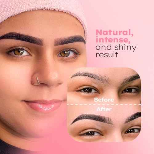 MENELA Eyebrow Henna Tint Kit - Light Brown Brow Color with Bamboo Extract - Natural Look, Easy Application - 2.5g Henna + 15ml Fixer - Ammonia-Free, Vegan, Cruelty-Free