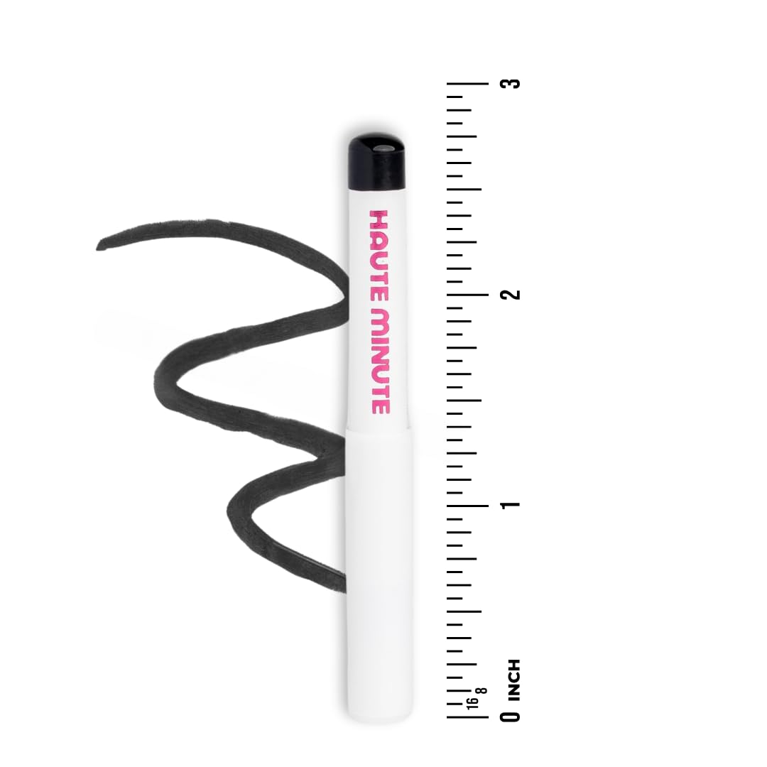 Haute Minute Makeup Mini Everlasting Eyeliner, Smooth Glides Eyeliner Pencil, Longwearing Eye Makeup, Vegan - Black