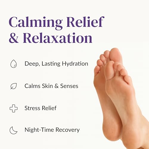 Epielle Relaxing Foot Masks 6 Pairs, Deep Moisturizing Socks for Dry Feet & Cracked Heels, Relieve and Soften with Melatonin & Lavender Extract, Korean Skin Care, Foot Spa, Self Care Gifts for Women