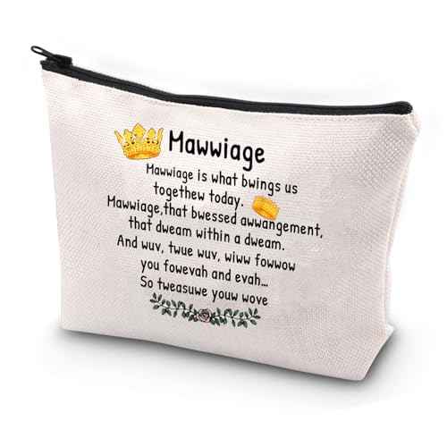 JYTAPP Princess Movie Bride 1987 Gifts Mawwiage Makeup Bag Movie Fans Gifts Bride Movies Themed Zipper Pouch Bag For Women