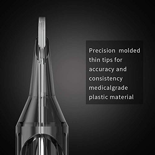 Tattoo Cartridge Needles - 80Pcs Disposable Mixed Sterilized Tattoo Needles Single Stack Magnum 1205M1 1207M1 1209M1 1211M1 Size for Tattoo Machine Tattoo Kit Tattoo Supplies