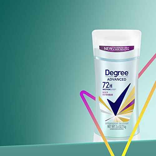 Degree Advanced Antiperspirant Deodorant 72-Hour Sweat & Odor Protection Sexy Intrigue Antiperspirant Deodorant For Women with MotionSense Technology 2.6 oz, Twin Pack