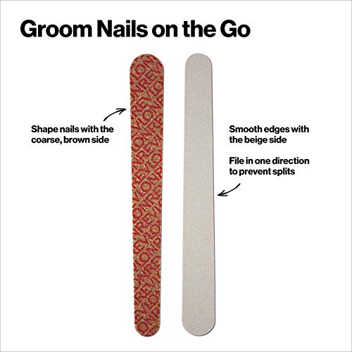 Revlon Compact Emery Boards Nail File, Dual Sided for Shaping and Smoothing Finger and Toenails, 24 Count