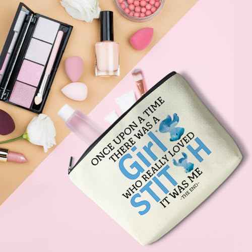 Cartoon Lover Gift Cute Cartoon Themed Cosmetic Make up Bag Travel Makeup Zipper Pouch Bag Birthday Gifts for Women Girls Friends