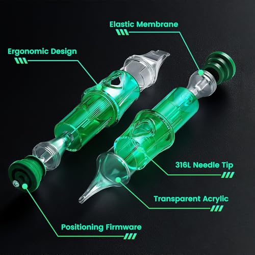 A-minusone 50Pcs Mixed Size #12 Tattoo Needles 5Pcs each of 5RL, 7RL, 9RL, 11RL, 5RS, 7RS, 9RS, 7RM, 9RM, 9M1 Assorted Disposable Tattoo Cartridge Needle Pro Sterilization & Safety for Tattoo Machines