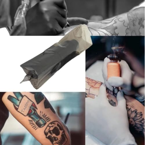 200PCS Tattoo Pen Cover,Black Rotary Tattoo Machine Pen Bags Sleeves for Tattoo Artist,Thickness&Wider Pen Machine Covers Fit All Tattoo Machines Pen
