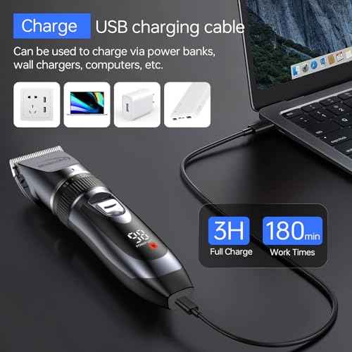 Men's Hair Clippers & Beard Trimmer Grooming Kit£¬All-in-one Professional Hair Cutting kit,Cordless Rechargeable Hair Clipper for Men with LED Display for Men's Barbers Hair Trimmer and Body Care