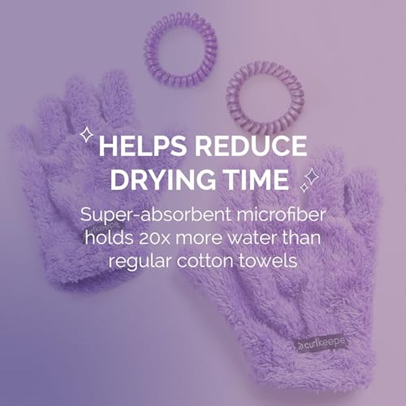 Quick-Dry Styling Gloves Purple