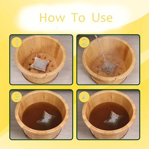 24Pcs Foot Soak Foot Bath Bag Spa Relaxation for Muscle Natural Mugwort Herb Bath Soak to Remove Leg Slimming Bath Bag Foot Care