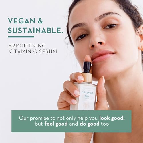 Vitamin C Face Serum for Glowing Skin 2-Pack, Rejuvenating Vitamin C Brightening Serum with Hydrating Organic Face Oils, Anti Aging Vegan Collagen Boosting Antioxidant Serum (30mL x 2)