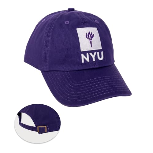 Desert Cactus New York University Baseball Hat NYU Violets Brimmed Embroidered Cap Adjustable Cloth Strap Adult (Style A)