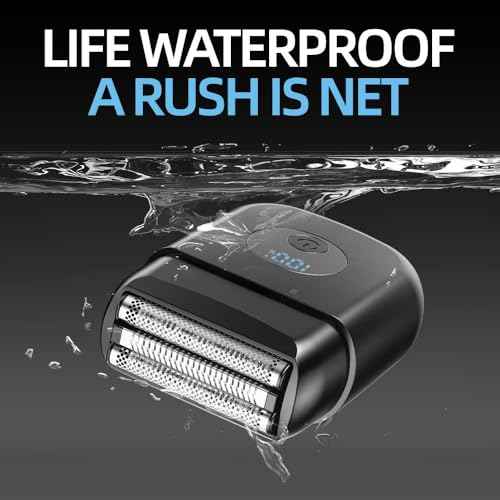 Electric Foil Shavers for Men, New Mini Electric Razor with 3 Floating Blades, LED Display, USB-C Fast Rechargeable, Travel Portable Beard Trimmer for Men, Gifts for Dad Him (Black)