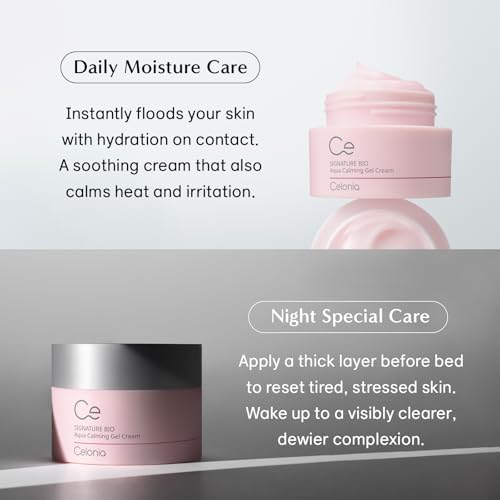 Celonia Signature Bio Aqua Calming Gel Cream, Korean Anti-Aging Skincare, Premium Bio Stem cell Skin Care, Cooling Calming Soothing And Deep Hydrating Cream For Face 50ml