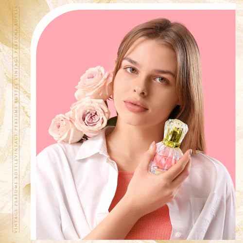 12 Pack 50ml/1.7oz Pumpkin Shape Portable Spray Perfume Bottle Empty Glass Refillable Perfume Atomizer Pumpkin Shape Antique Bottles with Refill Tool for Travel Home Decor