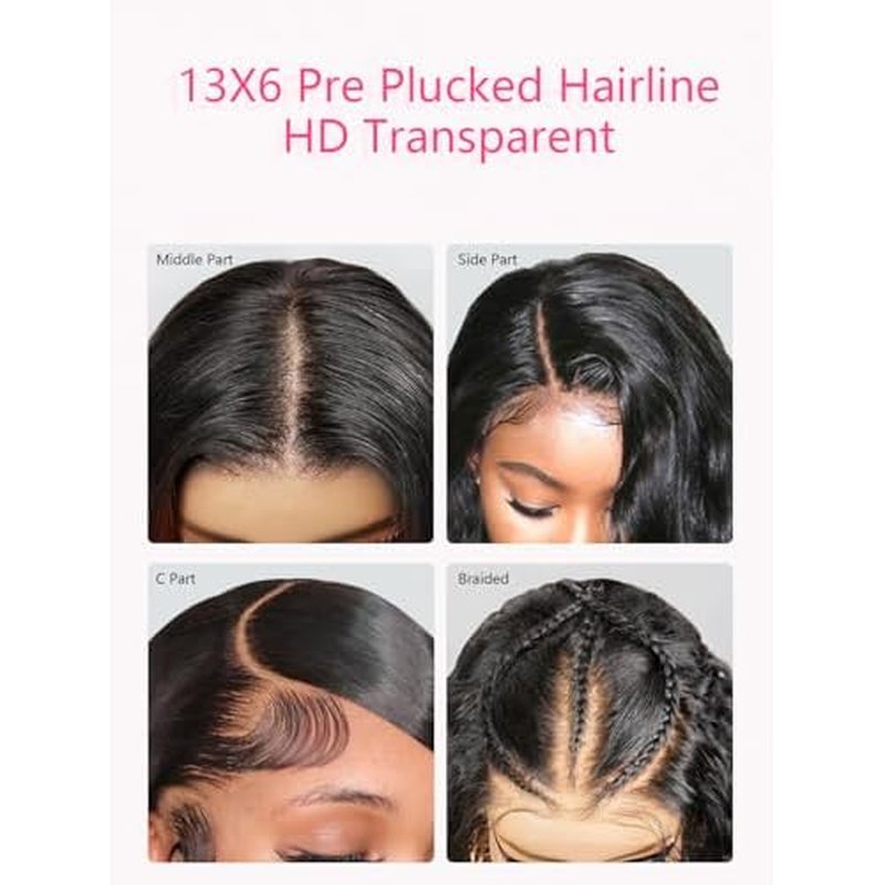 13x6 Deep Wave Lace Front Wig Human Hair, 180% Density, Natural Look, Easy to Style, Perfect for Daily Wear & Parties, Long-Lasting Shine, 24 inch