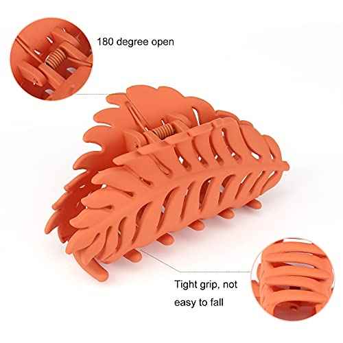 AMCAMI Hair Claw Clips for Women 3.7inch Non-slip Large Strong Hold Claw Clips for Thick Hair Trendy Jaw Hair Clips Banana Clips Hair Hair Clips for Women Hair Accessories for Women and Girls 8 pack