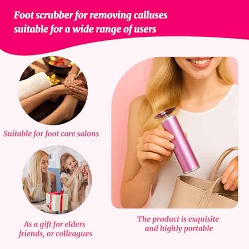 Electric Foot Callus Remover with 80pcs Sandpape Discs, Professional 800RPM Aluminum, Callus Remover for Feet Pedicure Tool for Dead Skin and Calluses, Stepless Speed Control Foot File 2 in 1