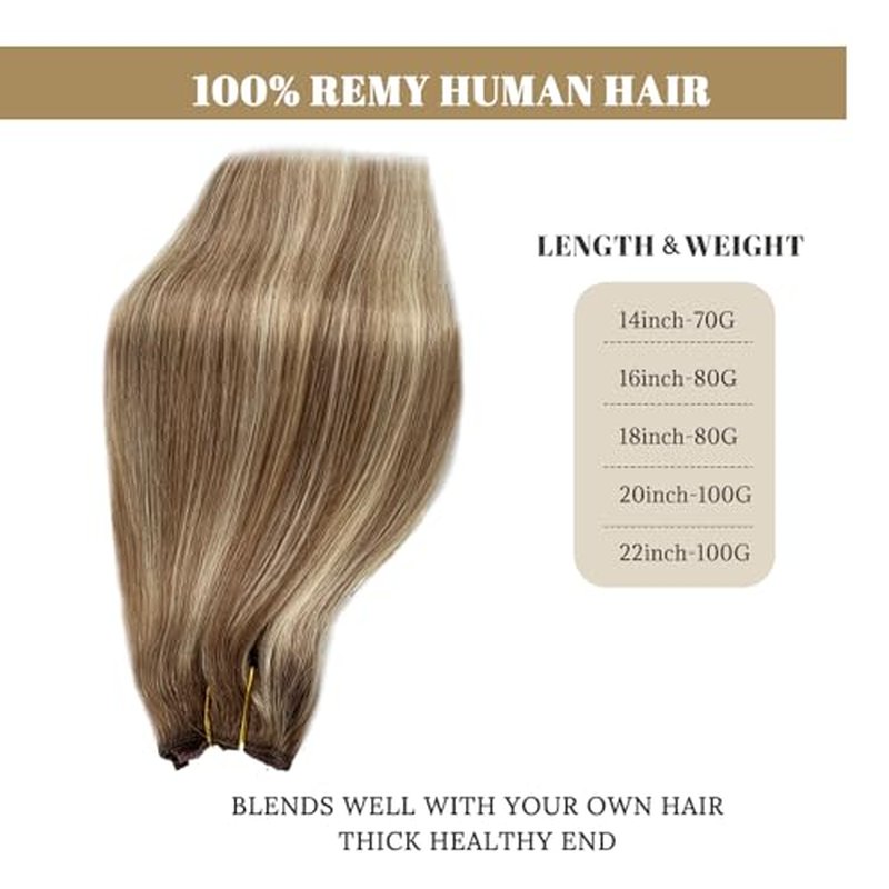 Ombre Halos Human Hair Extensions with Clip ins One Piece Hair Extensions with Secret Wire Dark Brown Balayage Light Brown with Ash Brown Secret Wire Hair Extensions 100G 22"
