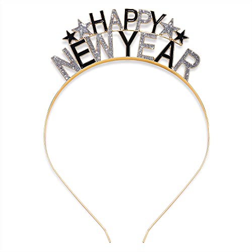 Holiday Headbands Happy New Year Hairbands for Women Rhinestone New Year¡¯s Eve Hair Hoop Holiday Party Headwear Gifts
