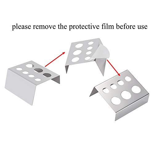 Tattoo Ink Cup Holder,New Star Tattoo 5pcs 7 Holes Stainless Steel Tattoo Pigment Ink Cup Caps Holder Stand Pigment Cup Cap Container Holder Stand for Tattoo Machine Supply