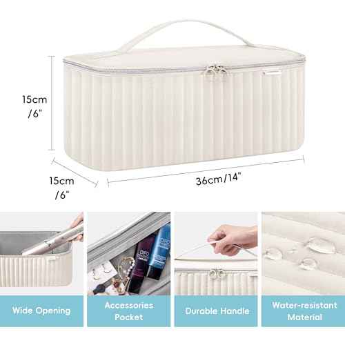 Travel Carrying Case for Hair Dryer Shark Flexstyle Dyson Airwrap Brush Hair Accessories Tools Storage Bag for Revlon Hairdryer Styler Organizer (Beige)