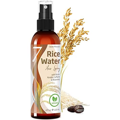 NEW Fermented Rice Water for Hair Growth - Infused with Rosemary, Biotin, Caffeine, Keratin Vegan Non-Greasy Spray Naturally Thicker, Longer, Softer Men & Women (4 fl oz)
