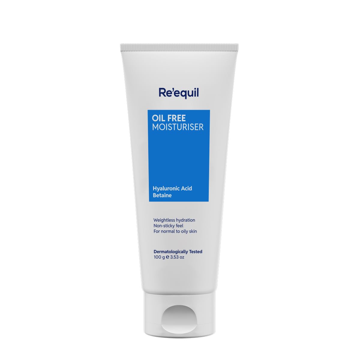 RE' EQUIL Oil Free Moisturiser Lightweight Moisturizer For Face Retains Essential Moisture Prevents Acne Breakouts Suitable For Normal, Oily Combination Skin 100G