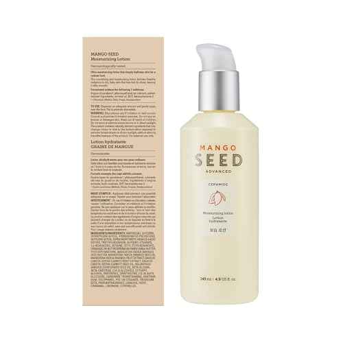THE FACE SHOP Mango Seed Moisturizing Lotion | Ultra-Moisturizing Lotion for Healthy Radiance to Dry & Flaky Skin | Intense Hydrating & Nourishing Skincare, 4.9 Fl Oz (Pack of 1)