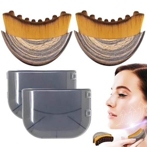 New Lymphatic Contour Face Brush, Dry Brushing Face Brush, Lymphatic Drainage Massager for Face, Chin & Jawline Sculpting, Ergonomically Designed to Fit The Skin Precisely and Relieve Fatigue (2PCS)