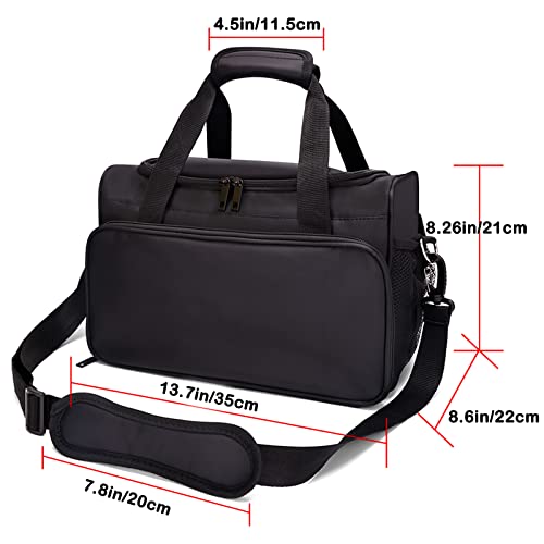 Barber Hairdressing Bag, for Solon Tools Bag Makeup Cosmetics Portable Handbag, Hair Stylist and Beauty Artist Travel Large Storage Bag(Black)