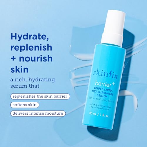 Skinfix Triple Lipid-Hyaluronate Serum - 1 oz - Hydrating Face Serum for Lasting Moisture and Radiance - Visibly Smooths Fine Lines - Non-Comedogenic - Vegan, Cruelty Free