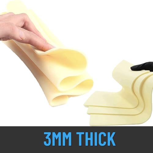 Silicone 3MM Tattoo Fake Skin 10Pcs 7.4X5.6" 3MM Tattoo Practice Skin Thick Soft Silicone Fake Skin for Beginer and Artists