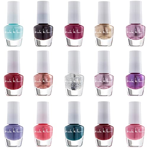 Nicole Miller Mini Nail Polish Set ? Glossy, Vibrant Colors for Fingernails & Toenails, Trendy Collection