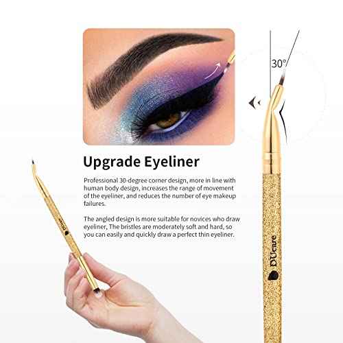 DUcare Eyeshadow Brushes Set Duo End Eye Makeup Brushes Eyeshadow Brush set 5Pcs Travel Concealer Eyebrow Eyelash Eye Liners Blending