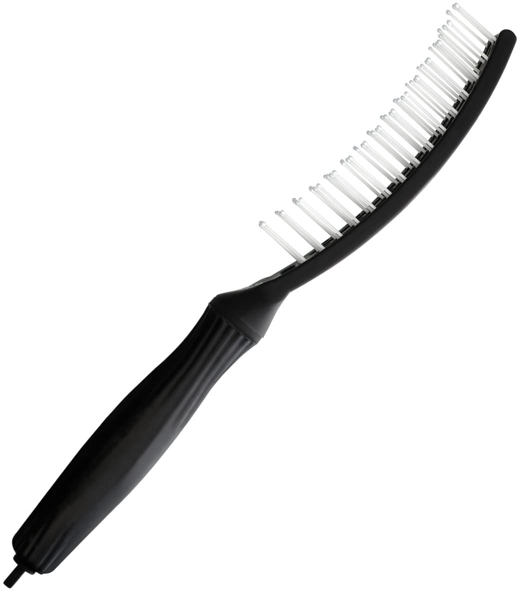 Olivia Garden Finger Brush Scalp-Hugging & Vented Paddle Hair Brush FB - Purple Silver