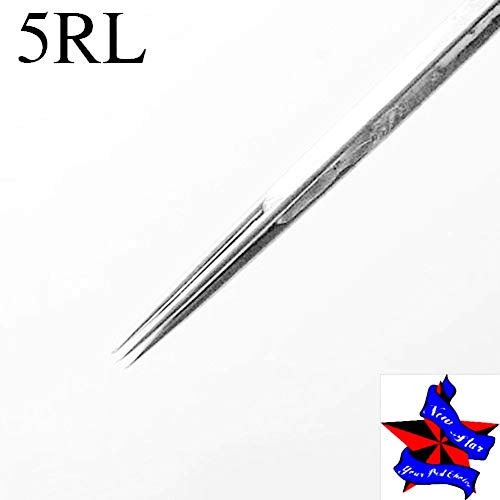 Tattoo Needles,New Star Tattoo Premium Quality Long Bar Tattoo Needles 5 Round Liner (5RL) Disposable & Sterilized - 50pcs 1205RL Tattoo Needle