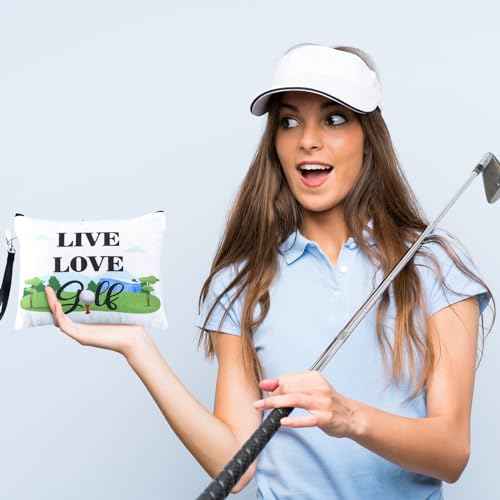 24 Pcs Golf Gift Bag Golf Cosmetic Bags Golf Accessories for Women Men Inspirational Golf Pouch Zipper Golf Toiletry Organizer Golf Wristlet Wallet for Golf Player Golf Lovers Gift,12 Style