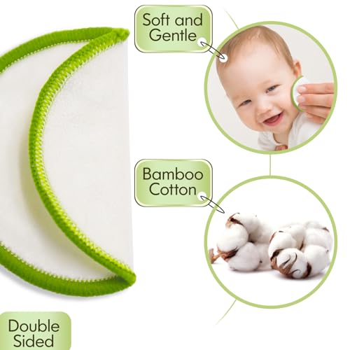 28 Pack Reusable Cotton Rounds with Washable Laundry Bag and Round Box|Travel Essentials for Skincare, Makeup Remover Pads and Storage|Reusable Makeup Remover Pads