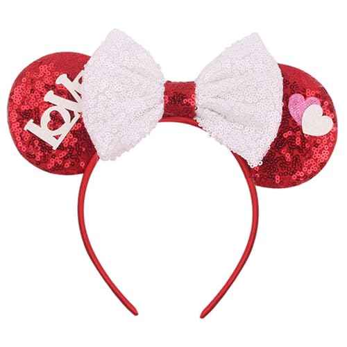 YOWOCAL Love Sequin Mouse Ear Hair Hoops