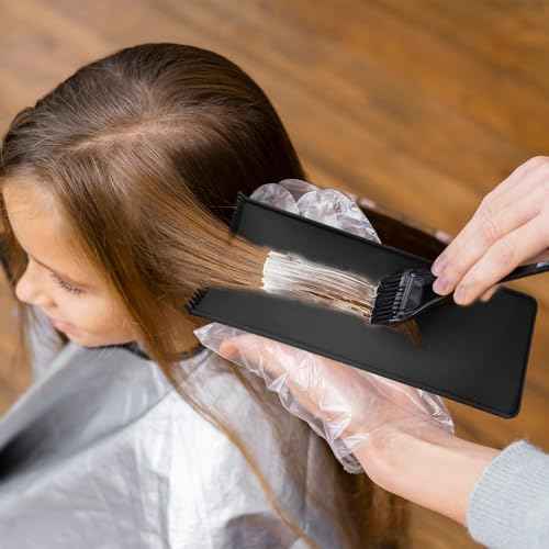 Highlighting Board, Hair Dye Brush, And Hairs Dye Comb 3 PCS, Balayage Board Hair Coloring Paddle Balayage Highlighting Boards with Teeth, Hair-Dye Tools Highlightings Paddle for Barber Salon, Black