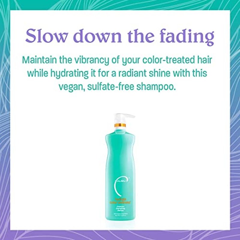 Malibu C Hydrate Color Wellness Duo - Hydrating Shampoo and Conditioner Set for Color-Treated Hair - Extends Color Vibrancy and Longevity - Vegan & Sulfate-Free Hair Care