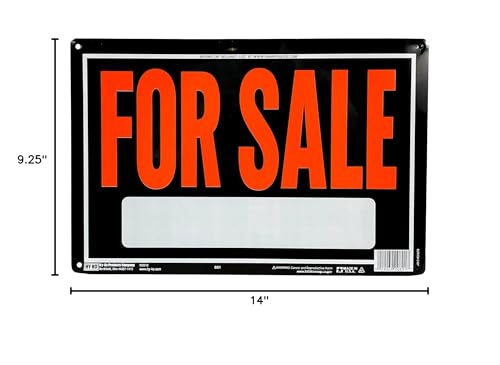 Hy-Ko Products 801 For Sale Aluminum Sign 9.25" x 14" Orange/Black, 1 Piece