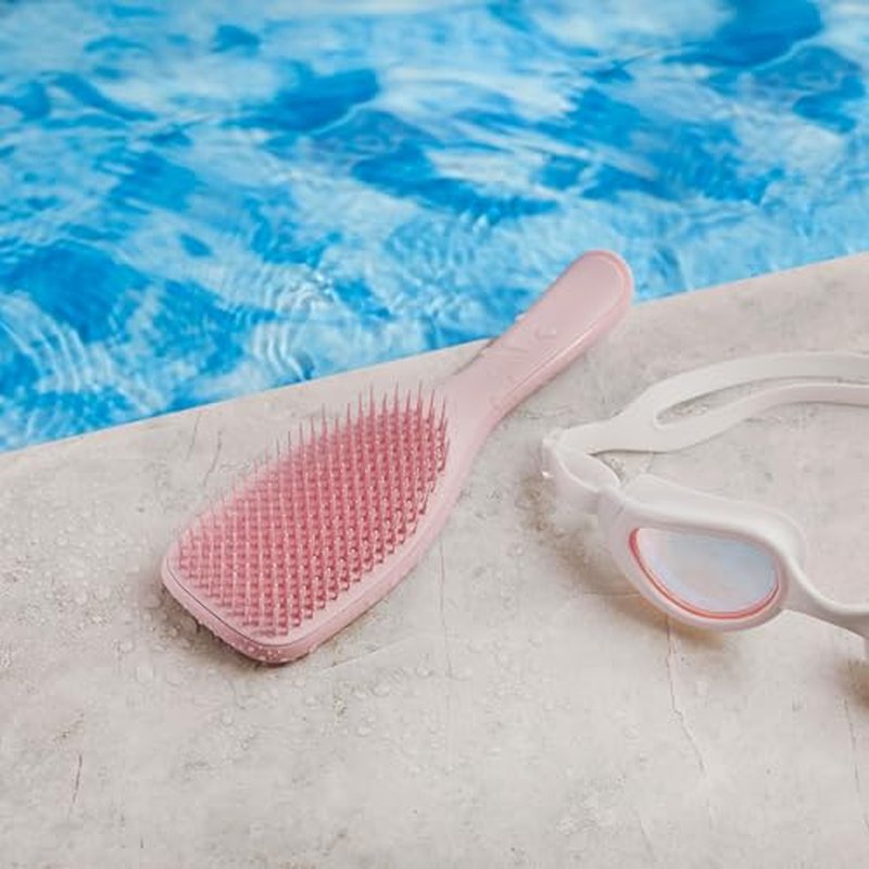 Tangle Teezer Ultimate Detangler Brush for Wet & Dry Hair, Eliminates Knots & Reduces Breakage for All Hair Types, Millennial Pink